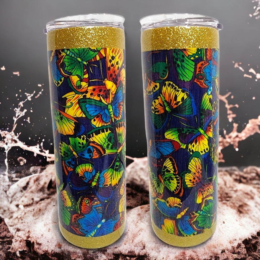 Butterfly/20oz Fabric Tumbler